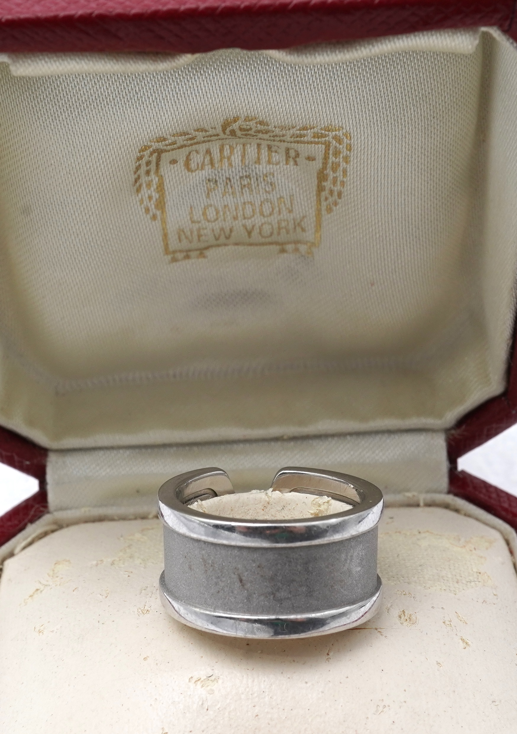 Cartier, a white gold ring, 'C de Cartier', circa 2000